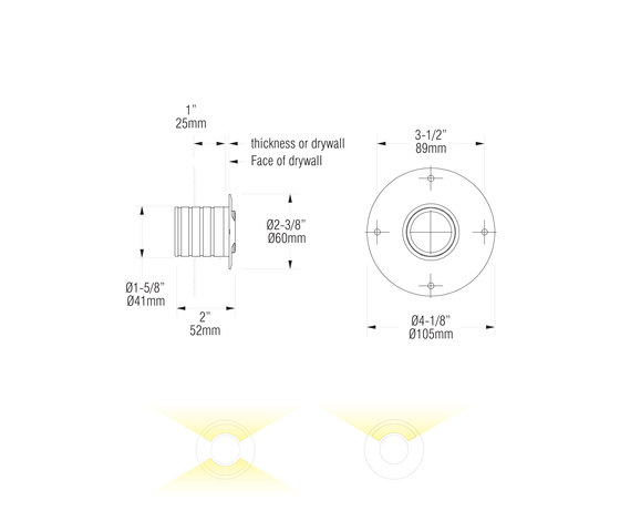 L09 single | white | Recessed wall lights | MP Lighting