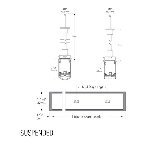L103 Suspension | matte clear anodized | Lámparas de suspensión | MP Lighting