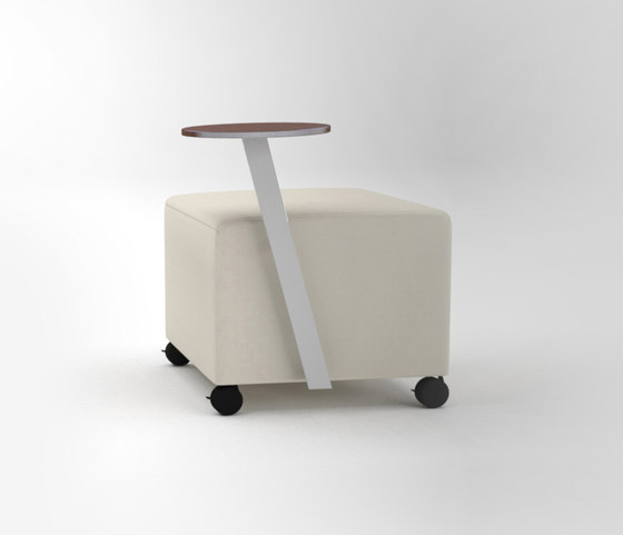 Connos mobile square tabouret with a diagonal tablet arm. | Pufs | ERG International
