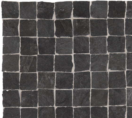 Stonework ardesia nera mosaico burattato | Baldosas de cerámica | Ceramiche Supergres