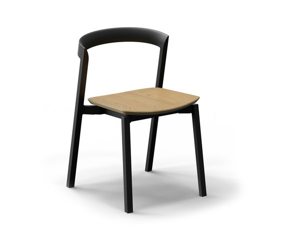 Mornington Stacking Chair with Oak Veneer Plywood Seat | Chaises | VUUE