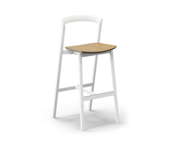 Mornington Bar Stool with Oak Veneer Plywood Seat | Bar stools | VUUE