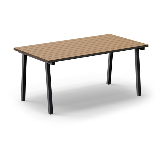 Mornington Table B with Natural Slatted Solid Teak Top | Dining tables | VUUE