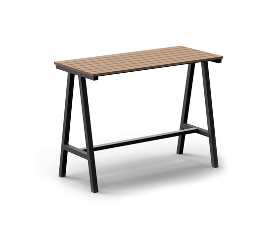 Mornington Table F Natural Slatted Solid Teak Top | Tables hautes | VUUE