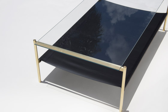Duotone Rectangular Coffee Table | Brass / Black | Tables basses | Yield