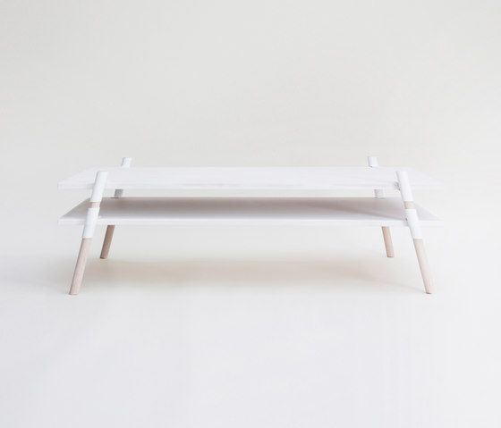 Italic 2-Tier Coffee Table | Bleached Alder | Tables basses | Yield