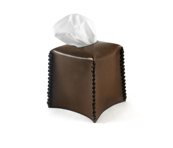 Leather Lacing Tissue Box | Accesorios para productos de belleza | Pfeifer Studio