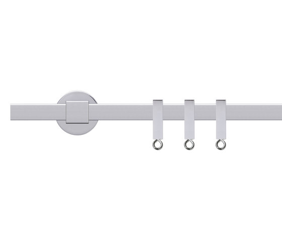 Tecdor T-section rails 25x25 mm | T-Section with square deco. plate | Systèmes de fixations murales | Büsche