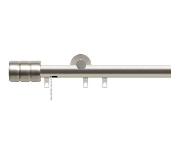 Tecdor Schnurzugvorhanggarnitur 28 mm | Schnurzug-Garnitur mit Endstück Bologna | Wandsysteme | Büsche