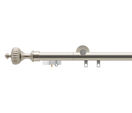 Tecdor motorized pole sets 28 mm | motorized pole set with finial Roma | Systèmes de fixations murales | Büsche