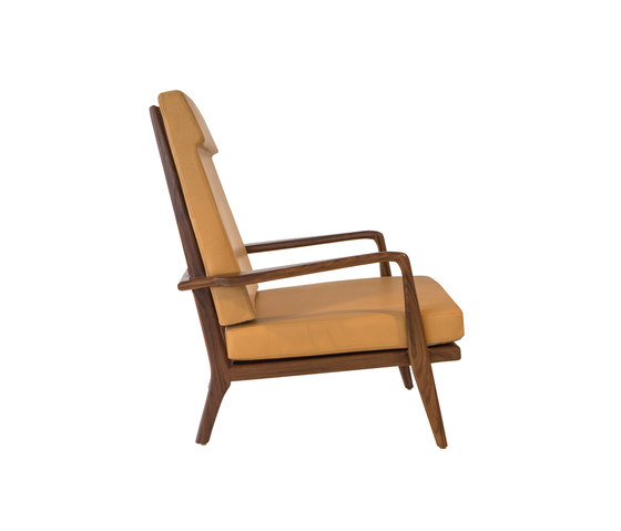 Rail Back High-Back Arm Chair | Armchairs | Smilow Design