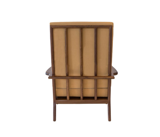 Rail Back High-Back Arm Chair | Poltrone | Smilow Design
