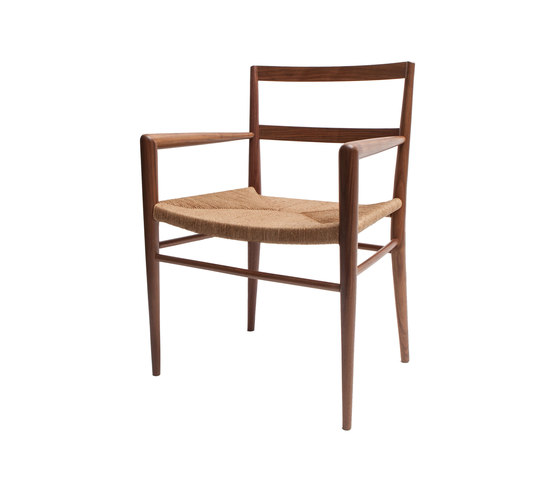 Woven Rush Seat Dining Chair w/ Arms | Chaises | Smilow Design
