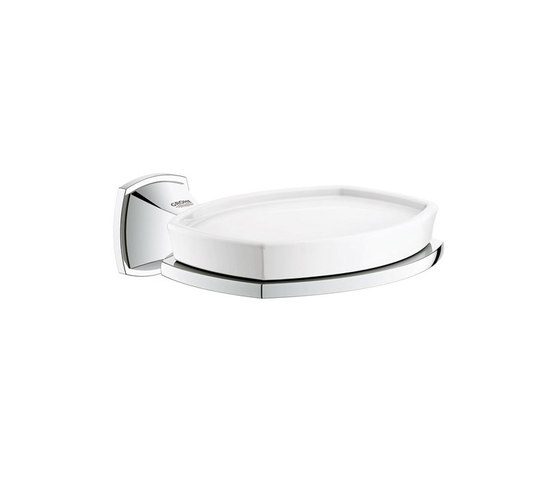 Grandera Ceramic Soap Dish with Holder | Soap holders / dishes | Grohe USA