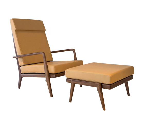 Rail Back High-Back Arm Chair | Fauteuils | Smilow Design