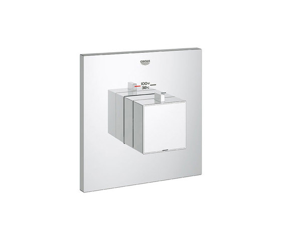 GrohFlex Cosmo Square Custom Shower Thermostatic Trim with Control Module | Shower controls | Grohe USA