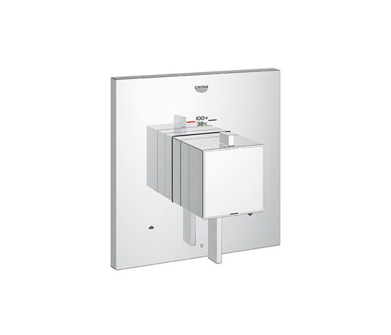 GrohFlex Cosmo Square Dual Function Thermostatic Trim with Control Module | Robinetterie de douche | Grohe USA