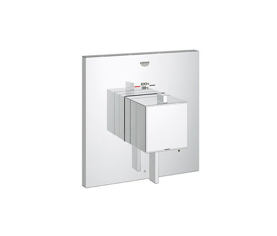 GrohFlex Cosmo Square Single Function Thermostatic Trim with Control Module | Shower controls | Grohe USA