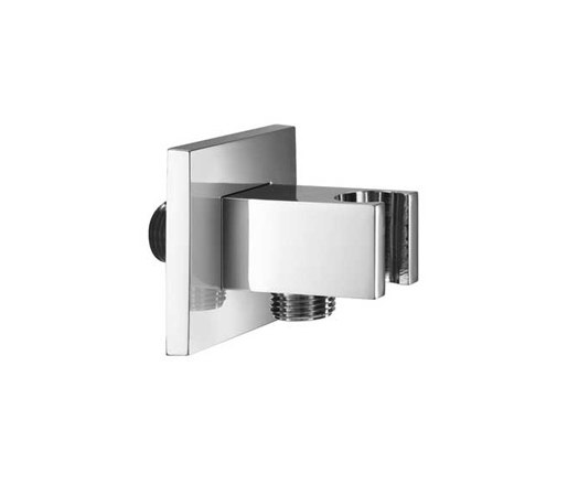 wall union | square with handshower stand | Bathroom taps accessories | Blu Bathworks