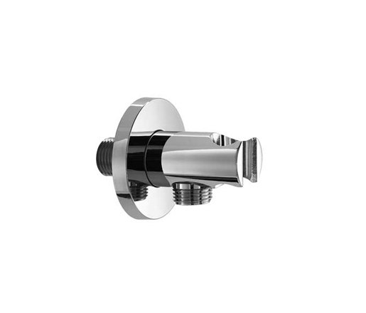 wall union | round with handshower stand | Bathroom taps accessories | Blu Bathworks