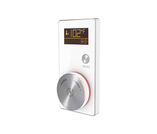electronica | vision wheel three-outlet thermostatic shower mixer | Rubinetteria doccia | Blu Bathworks