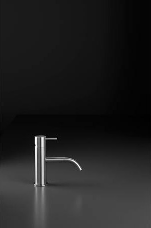 inox | stainless steel single-hole, deck-mount basin mixer | Rubinetteria lavabi | Blu Bathworks