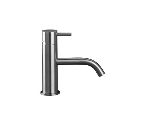 inox | stainless steel single-hole, deck-mount basin mixer | Grifería para lavabos | Blu Bathworks