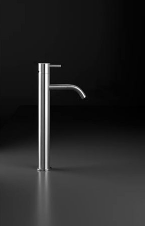 inox | stainless steel single-hole, deck-mount basin mixer | Rubinetteria lavabi | Blu Bathworks