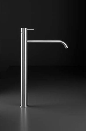 inox | stainless steel single-hole, raised deck-mount basin mixer | Robinetterie pour lavabo | Blu Bathworks