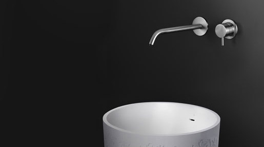inox | stainless steel 10" wall-mount basin spout | Rubinetteria lavabi | Blu Bathworks