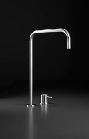inox | stainless steel single-hole, raised deck-mount basin spout | Wash basin taps | Blu Bathworks