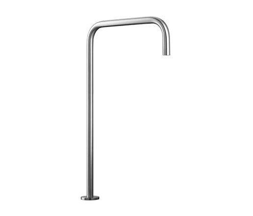inox | stainless steel single-hole, raised deck-mount basin spout | Robinetterie pour lavabo | Blu Bathworks