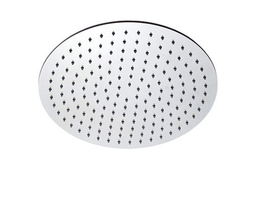 inox | stainless steel 12" shower head round | Duscharmaturen | Blu Bathworks