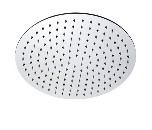 inox | stainless steel 16" shower head round | Grifería para duchas | Blu Bathworks