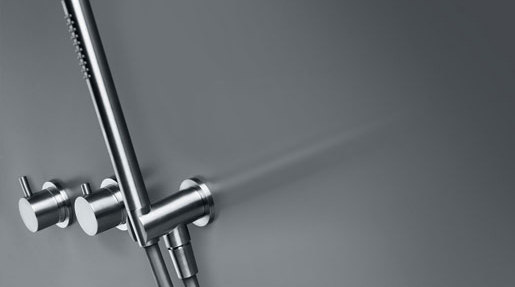 inox | stainless steel single-lever tub/shower diverter trim set | Robinetterie de douche | Blu Bathworks