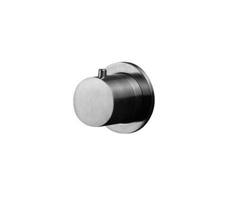 inox | stainless steel wall-mount thermostatic tub/shower trim set | Grifería para duchas | Blu Bathworks