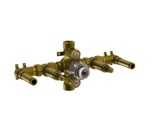 rough-in valves | 3/4" thermostatic rough-in valve with two volume controls | Concealed elements | Blu Bathworks