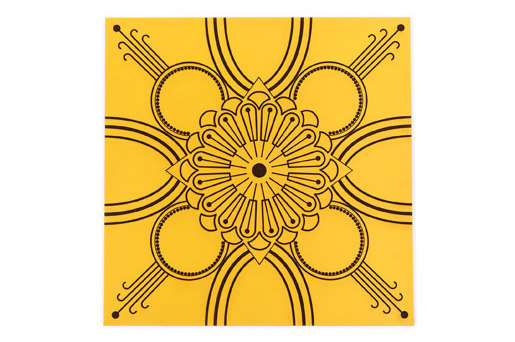 Starflower Laser Engraved Tile | Baldosas de cuero | Spinneybeck