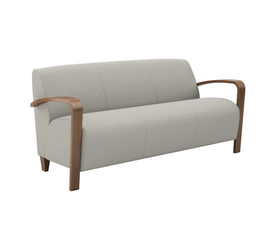 Reno Three Seat Lounge Wood Arms | Sofas | National Office Furniture