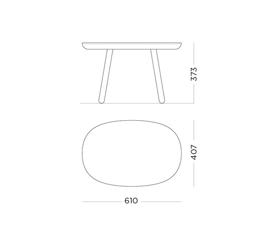 Naïve Side Table, blue | Mesas de centro | EMKO PLACE