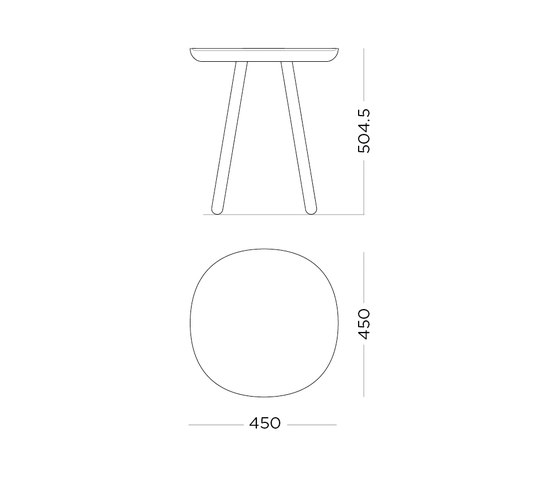 Naïve Side Table, grey | Tavolini alti | EMKO PLACE