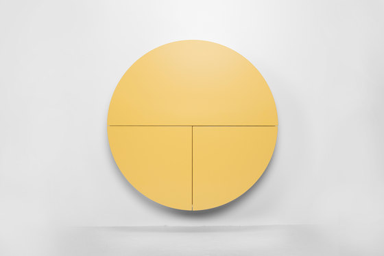 Pill Secrétaire mural jaune et blanc | Étagères | EMKO PLACE