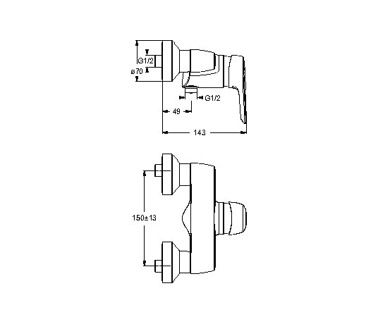 CeraMix Blue Brausearmatur AP (Aufputz) | Shower controls | Ideal Standard