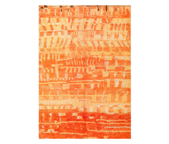 Burnt Orange Shaggy Vintage Moroccan Berber Rug | Rugs | Nazmiyal Rugs
