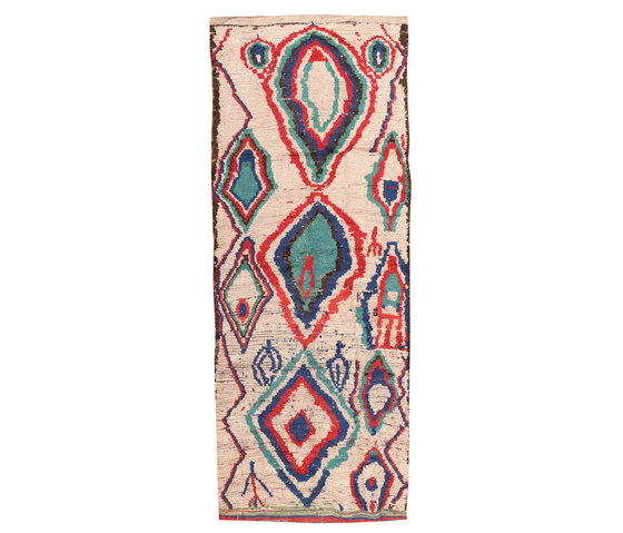 Mid Century Colourful Vintage Moroccan Rug | Formatteppiche | Nazmiyal Rugs