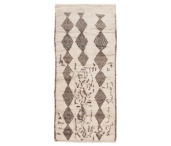 Mid Century Vintage Beni Ourain Moroccan Rug | Tapis / Tapis de designers | Nazmiyal Rugs