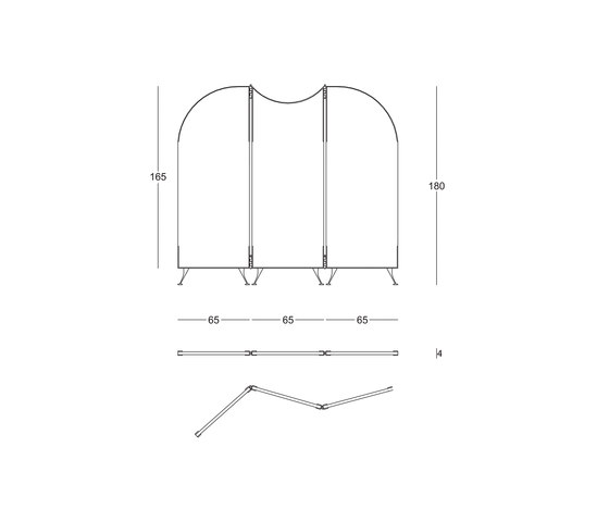 Aliseo Accessory | Folding screens | black tie