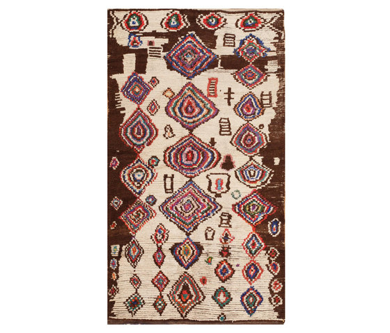 Vintage Mid Century Folk Art Moroccan Rug | Formatteppiche | Nazmiyal Rugs