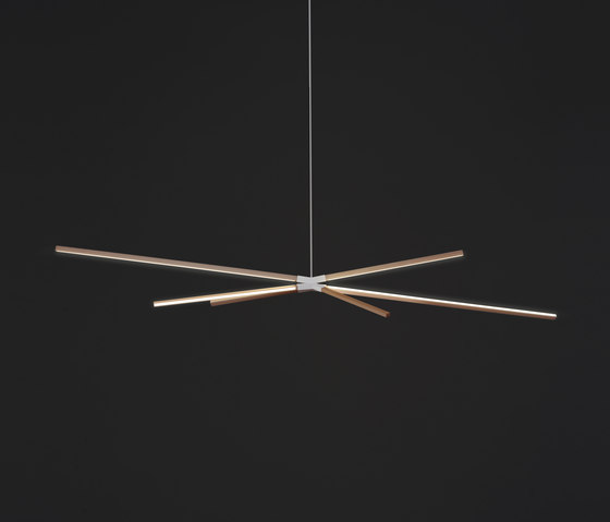 Big Sky Bang pendant pight in maple wood finish | Suspended lights | STICKBULB