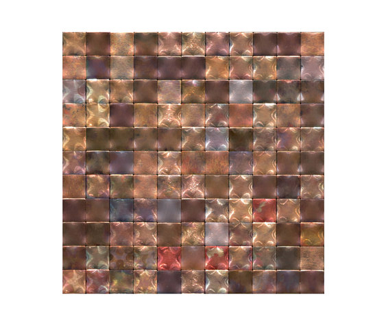 Square 30 iridescent copper | Metall Mosaike | De Castelli